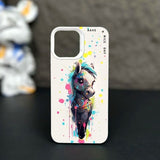 Graffiti Cartoon Animal Pattern Soft Silicone Case For iPhone 14 13 12 series