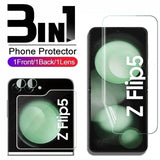 3 in 1 Hydrogel Film Camera Back Screen Protector Tempered Glass For Samsung Galaxy Z Flip 5