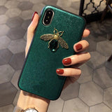 Luxury Fashion Diamond Bee Case for iPhone X XR XS Max