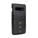 Leather Card Holder Back Case For Samsung Galaxy S9 S10 Plus S10e