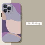 Cute Colorful Art Heart Pattern Matte Soft Silicone Case For iPhone 14 13 12 series