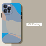 Cute Colorful Art Heart Pattern Matte Soft Silicone Case For iPhone 14 13 12 series