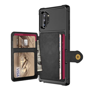 PU Leather Flip Credit Card Wallet Hard Back Cover For Samsung Galaxy Note 10 Plus Note 10