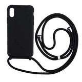 Luxury Soft Silicone Case with Crossbody Necklace Lanyard Strap for iPhone 11 Series