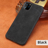 Luxury Genuine Leather Case Suede Soft Touch Shockproof Cover For iPhone 11 Pro Max