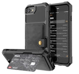 Credit Card Wallet Armor Case for iPhone X XS XR 8 7 6s Plus