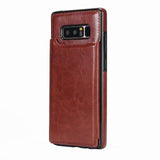 Samsung Galaxy Note 8 Leather Case With Card Holder Kickstand