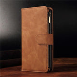 Luxury Zipper Leather Flip Case For Oneplus Smartphone