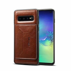 Leather Card Slot Cover For Samsung Galaxy S10 S10 Plus S10e S9 Plus Note 9 8