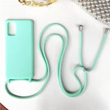 Silicone Case Cover with Crossbody Necklace Holder For Samsung S20 Series