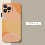 Cute Colorful Art Heart Pattern Matte Soft Silicone Case For iPhone 14 13 12 series