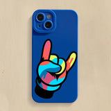 Creative Lucky Gesture Cool Pattern Soft Silicone Case For iPhone 15 14 13 series