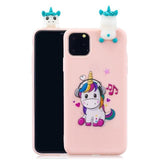 3D Kawaii Unicorn Panda Bear Silicon Shockproof Case for iPhone 11 Series