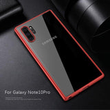 Ultra Slim Clear Plastic + Silicone Hybrid Case for Galaxy Note 10 Note10 Plus