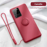 Luxury Ultra-thin Silicone Magnetic Holder Shockproof Case For Samsung Galaxy S20 Series