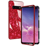 Shell Pattern Magnetic Waterproof Luxury 360 Protective Tempered Glass Cover Case For Samsung S10 & iPhone X Series