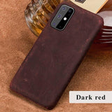 Luxury Genuine Pull Up Leather Waterproof Anti-knock Case for Samsung Galaxy S20 Series