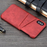 Slim Luxury PU Leather For iPhone XS MAX XR Case Back Cover Protective Card Holder