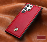 Luxury Ultra thin Genuine Leather Case For Samsung Galaxy S22 Series