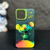 Graffiti Cartoon Animal Pattern Soft Silicone Case For iPhone 14 13 12 series