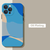 Cute Colorful Art Heart Pattern Matte Soft Silicone Case For iPhone 14 13 12 series