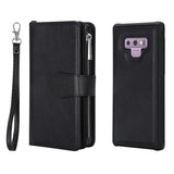 Luxury Zipper Wallet 2 in 1 Leather Case For Galaxy Note 8 Note 9