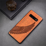 New Slim Wood Back Cover TPU Bumper Case For Samsung S10 S10 Plus