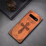 New Slim Wood Back Cover TPU Bumper Case For Samsung S10 S10 Plus