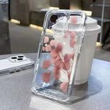 Luxury Shockproof Rose Flower Painting Soft Clear Case For iPhone 14 13 12 series