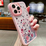 Flower Lens Camera Protection Shockproof Soft Silicone Case For iPhone 15 14 13 series