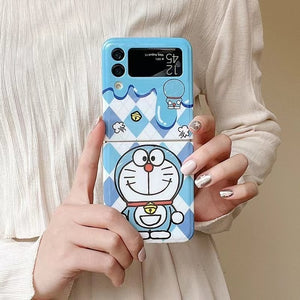 Cute Anime Doraemon Takeshi Gouda Case for Samsung Galaxy Z Flip 4 3