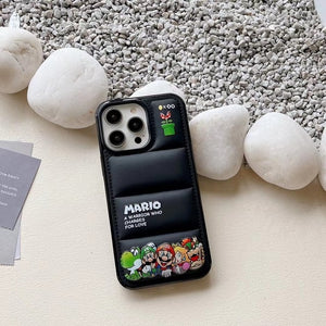 Down Jacket Mario Case For iPhone 14 13 series