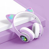 Led Flash Cute Cat Ears Wireless Headphone