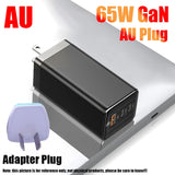 65W GaN Charger Quick Charge QC4.0 QC PD3.0 PD USB C Type C Fast Charger For Xiaomi Redmi Note 10 Macbook