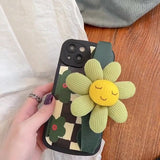 Sunflower Leather Wristband Case for iPhone 13 12 11 Pro Max