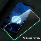 Luminous Anti Glare Anti Peep Tempered Glass Screen Protector for iPhone 14 13 12 11 series