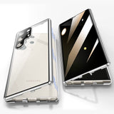 360° Metal Magnetic Full Surround With Screen Camera Tempering Glass Protection Case For Samsung Galaxy S23 S22 S21 Ultra Plus