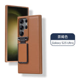 Luxury Leather Flip Bracket Camera Protection Shockproof Case For Samsung Galaxy S23 series