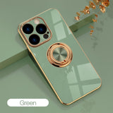 Luxury Plating Magnetic Ring Holder Case for iPhone 14 13 12 series