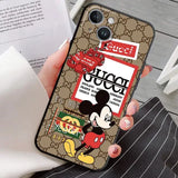 Cute Fashion Cartoon Mouse Matte Armor Case for iPhone 15 14 13 12 series
