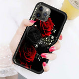Bright Red Rose Flowers Case For iPhone 12 11 Series