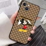 Cute Fashion Cartoon Mouse Matte Armor Case for iPhone 15 14 13 12 series