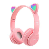 Led Flash Cute Cat Ears Wireless Headphone