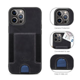 Comfortable Leather Drop Protection Card Pocket Case for iPhone 12 11 Series