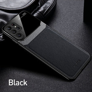 Leather Glossy Shockproof Case For Samsung Galaxy S23 series