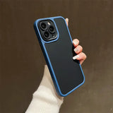 Luxury Plating Contrasting Color Camera Protection Soft Shockroof Case For iPhone 15 14 13 12 series