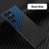 Carbon Fiber Texture Colorblock Case for Samsung Galaxy S22 Series