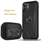 Bundles AirPods Pro Case + iPhone 12 Series Case Net Design Full Protective