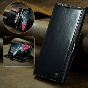 Shockproof Magnetic Leather Wallet Card Slot Case for Samsung Galaxy S23 S22 Ultra