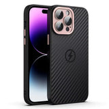 Real Carbon Fiber Texture Magsafe Magnetic Shockproof Case For iPhone 14 13 12 series